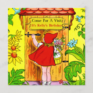 Rotkäppchen-Geburtstags-Besuch Einladung