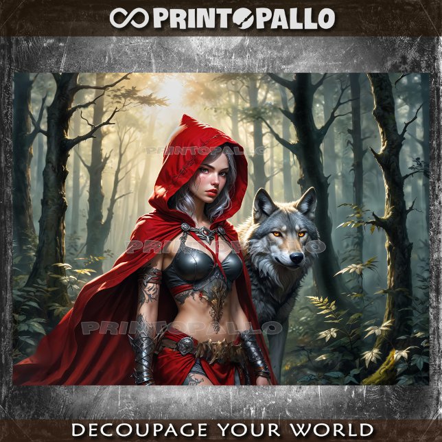 Rotkäppchen kann sich um den Wolf kümmern - Geschenkpapier Set (Von Creator hochgeladen)