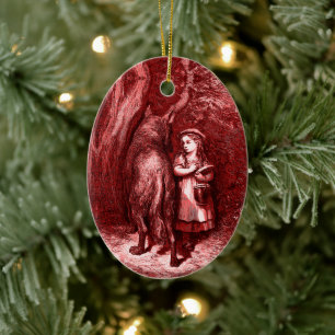 Rotkäppchen - Kleiner Rotkäppchen - Grimm Keramik Ornament