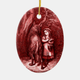 Rotkäppchen - Kleiner Rotkäppchen - Grimm Keramik Ornament