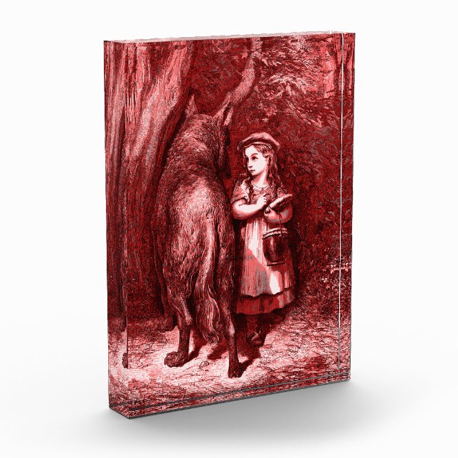 Rotkäppchen Little Red Riding Hood – Grimm Märchen Fotoblock (Links)