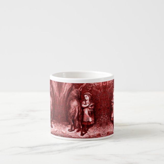 Rotkäppchen Little Red Riding Hood Grimm Märytale Espressotasse (Vorderseite)