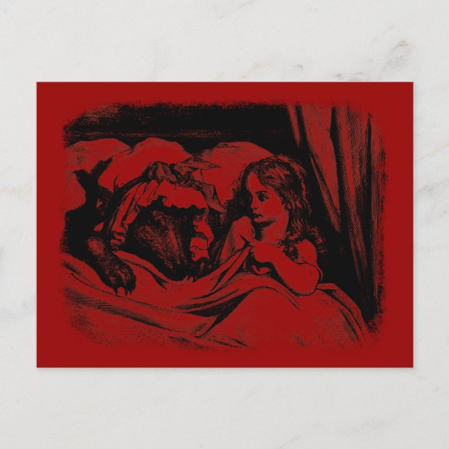 Rotkäppchen Postkarte (Vorderseite)