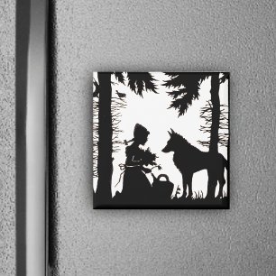Rotkäppchen-Silhouette-Magnet Magnet