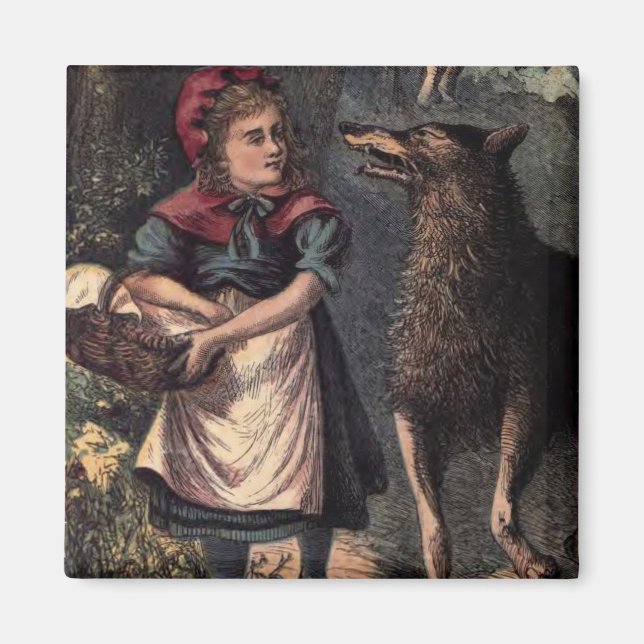 Rotkäppchen trifft den Wolf - ein Märchen aus alte Magnet (Vorne)