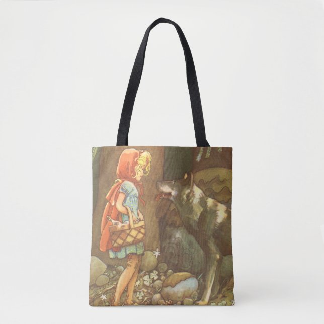 Rotkäppchen, Vintage Märchen Tasche (Vorderseite)
