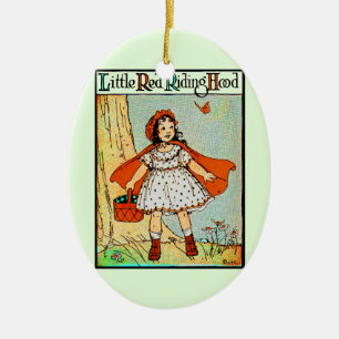 Rotkäppchen Vintage Süß Keramikornament