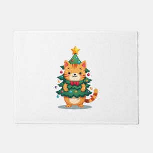 Rotkatze Weihnachtsbaum Süßes Weihnachten 2 Fußmatte