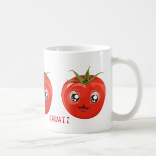 Rotkawaii-Tomate Weiße Tasse
