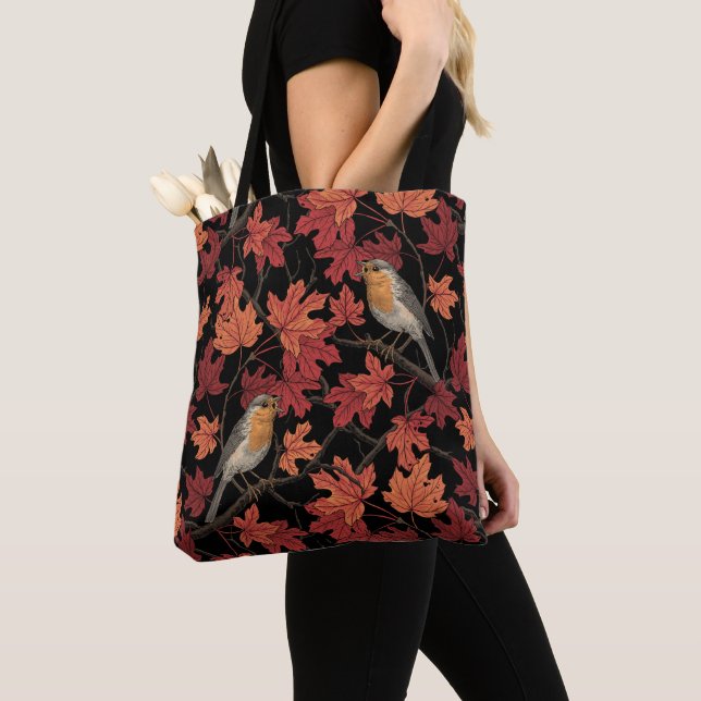 Rotkehlchen im Ahornbaum Tasche (Von Nahem)