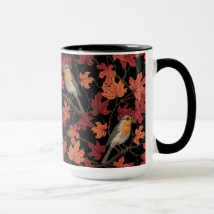 Rotkehlchen im Ahornbaum Tasse