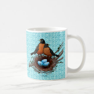 Rotkehlchen-Nest-Tasse Kaffeetasse