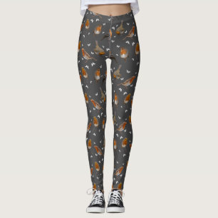 Rotkehlchen-Party-Leggings (Dunkelgrau) Leggings
