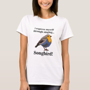 Rotkehlchen Singvogel T-Shirt