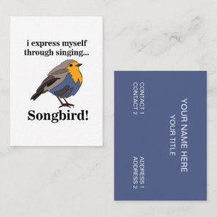 Rotkehlchen Singvogel Visitenkarte