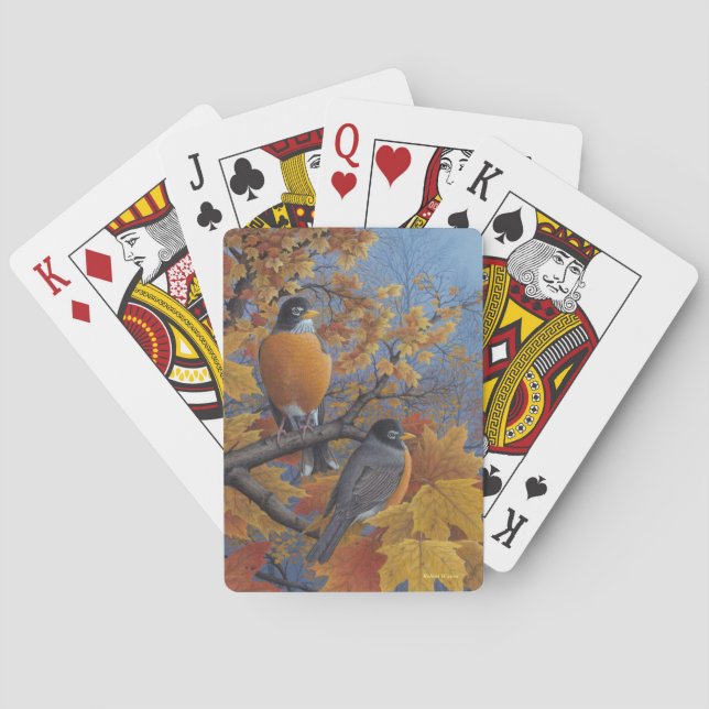 Rotkehlchen-Spielkarten Spielkarten (Rückseite)