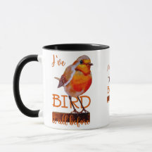 Rotkehlchen Vogel Bird it all beforelustiges Zitat