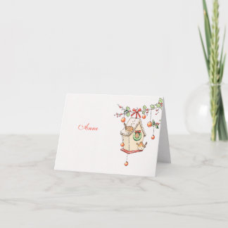 Rotkehlchen-Weihnachtskarte Tischdekoration Karte
