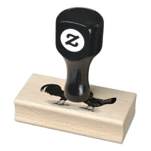 Rotkehlhühner Gummistempel