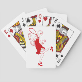 Rotklappenmädchen Spielkarten