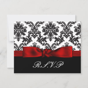 Rotklemme Hochzeitskarten RSVP Karte