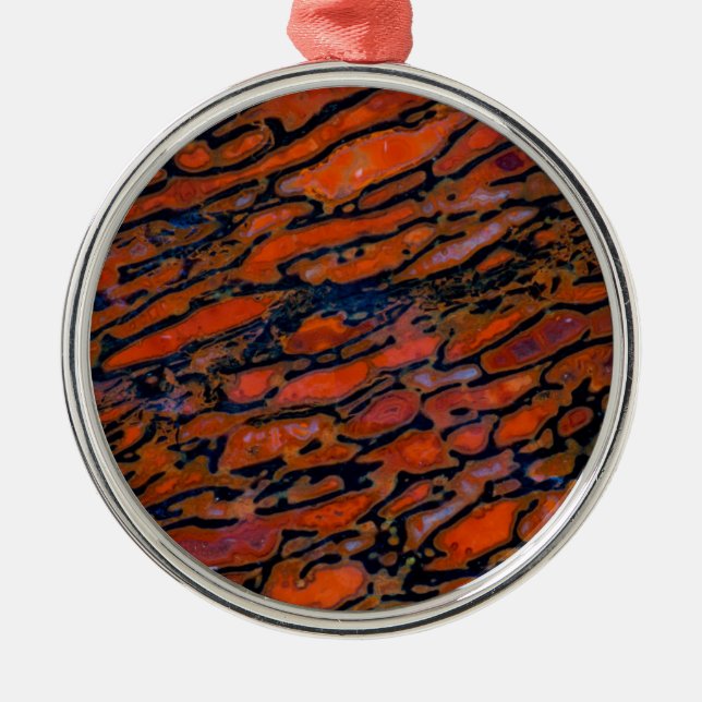 Rotknochen Silbernes Ornament (Vorne)