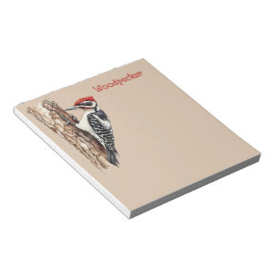Rotkopf-Specht-Vogel Notizblock