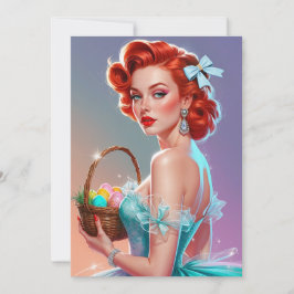 Rotkopfeier-Button-Up-Körbchen Feiertagskarte