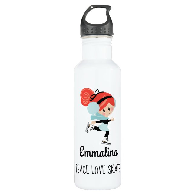 Rotkopfeis Skater Wasser Flasche Liebe Skate Edelstahlflasche (Vorderseite)