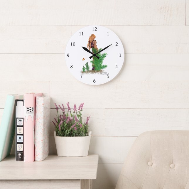 Rotkopfhalterung Pinup Girl Wall Uhr (Lesesaal)
