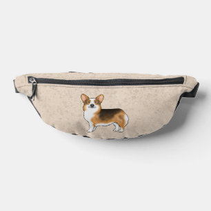 Rotköpfiger dreifarbiger Pembroke Welsh Corgi Hund Bauchtasche