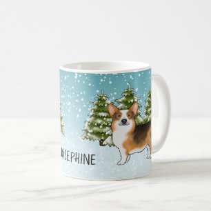 Rotköpfiger Tri Pembroke Corgi Winter Weihnachten Kaffeetasse