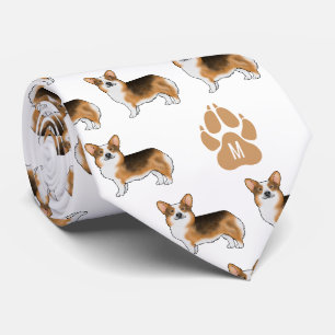 Rotköpfiges dreifarbiges Pembroke-Welsh-Corgi-Must Krawatte
