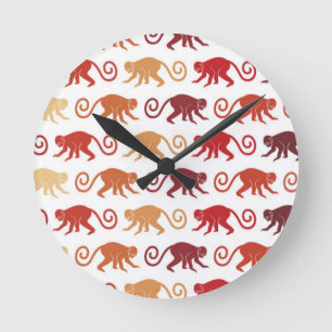 Rotkopfmuster Runde Wanduhr