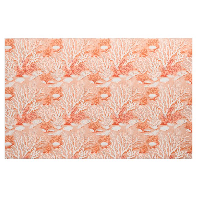 Rotkorallen Monochromatisch Stoff (Fat Quarter (45,7 x 55,9 cm))