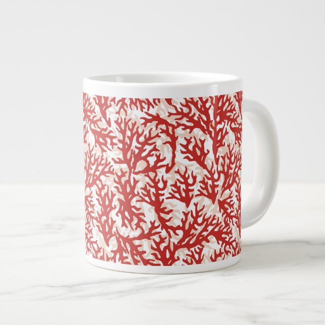 Rotkornmuster 2 Jumbo-Tasse (Vorderseite Rechts)