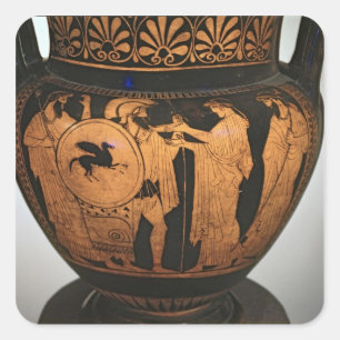 Rotkrater Quadratischer Aufkleber