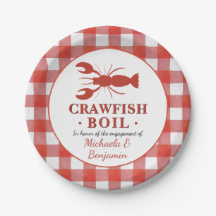 Rotkrebse Boil Seafood Party Verlobung Picnic Pappteller