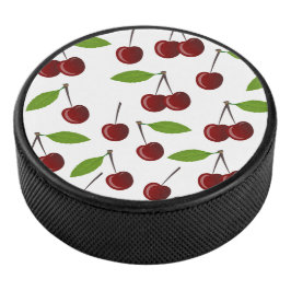 Rotkrebse, Kirschmuster, Blätter, Obst Eishockey Puck