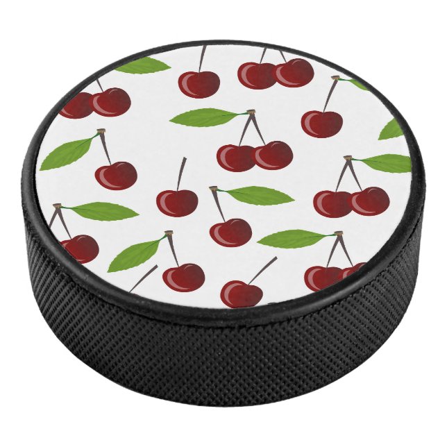 Rotkrebse, Kirschmuster, Blätter, Obst Eishockey Puck (3/4)