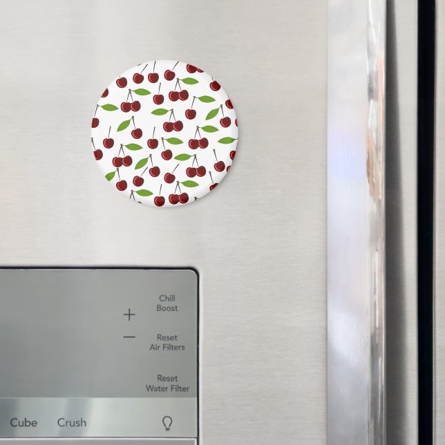 Rotkrebse, Kirschmuster, Blätter, Obst Magnet (In Situ (Kühlschrank))
