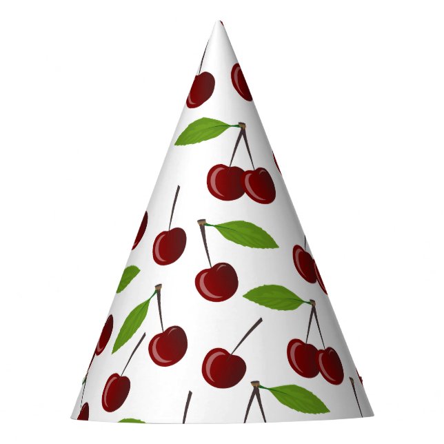 Rotkrebse, Kirschmuster, Blätter, Obst Partyhütchen (Vorderseite)