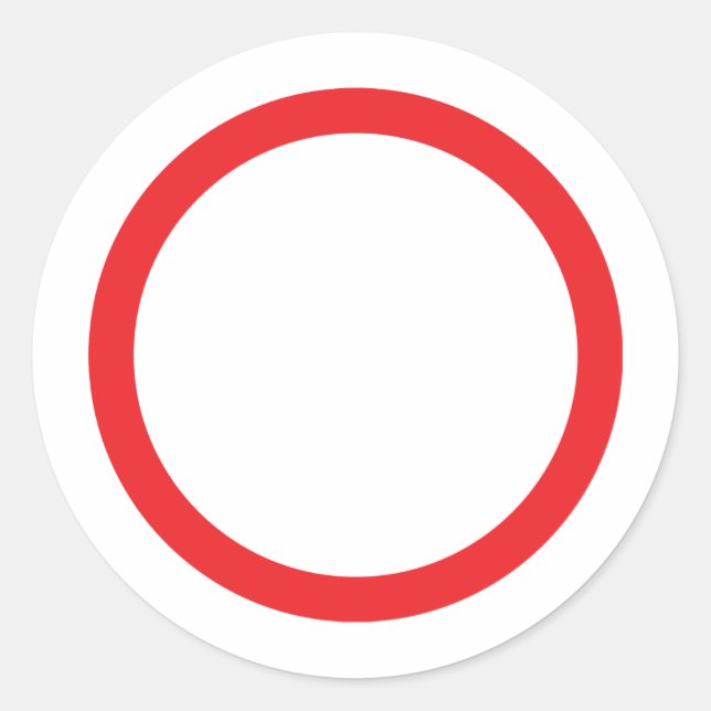 Rotkreisring Runder Aufkleber (Vorderseite)