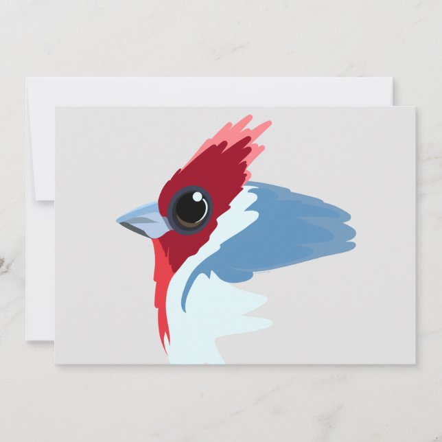Rotkreuzer Kardinal Bird Einladung (Vorderseite)