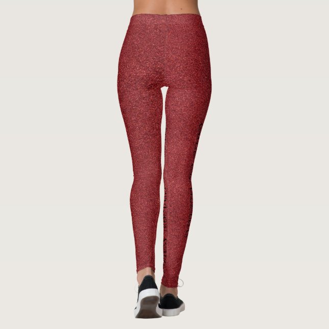 Rotleder Leggings (Rückseite)