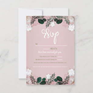 Rötlicher Braunton Baumwolle Florale Grünpflanzen RSVP Karte