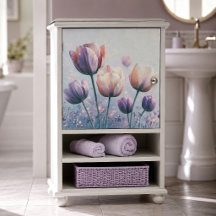 Rötlicher Lavendel-Tulpen-Blüten-Decoupage
