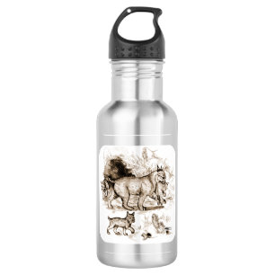 Rotluchs-Familie Edelstahlflasche