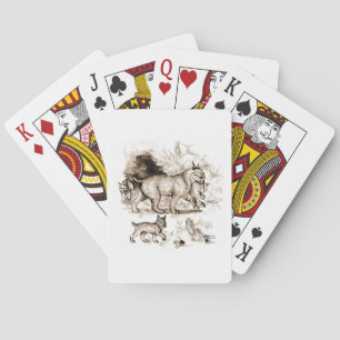 Rotluchs-Familie Spielkarten