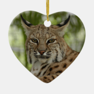 Rotluchs-Weihnachtsverzierung Keramikornament